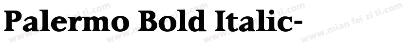 Palermo Bold Italic字体转换